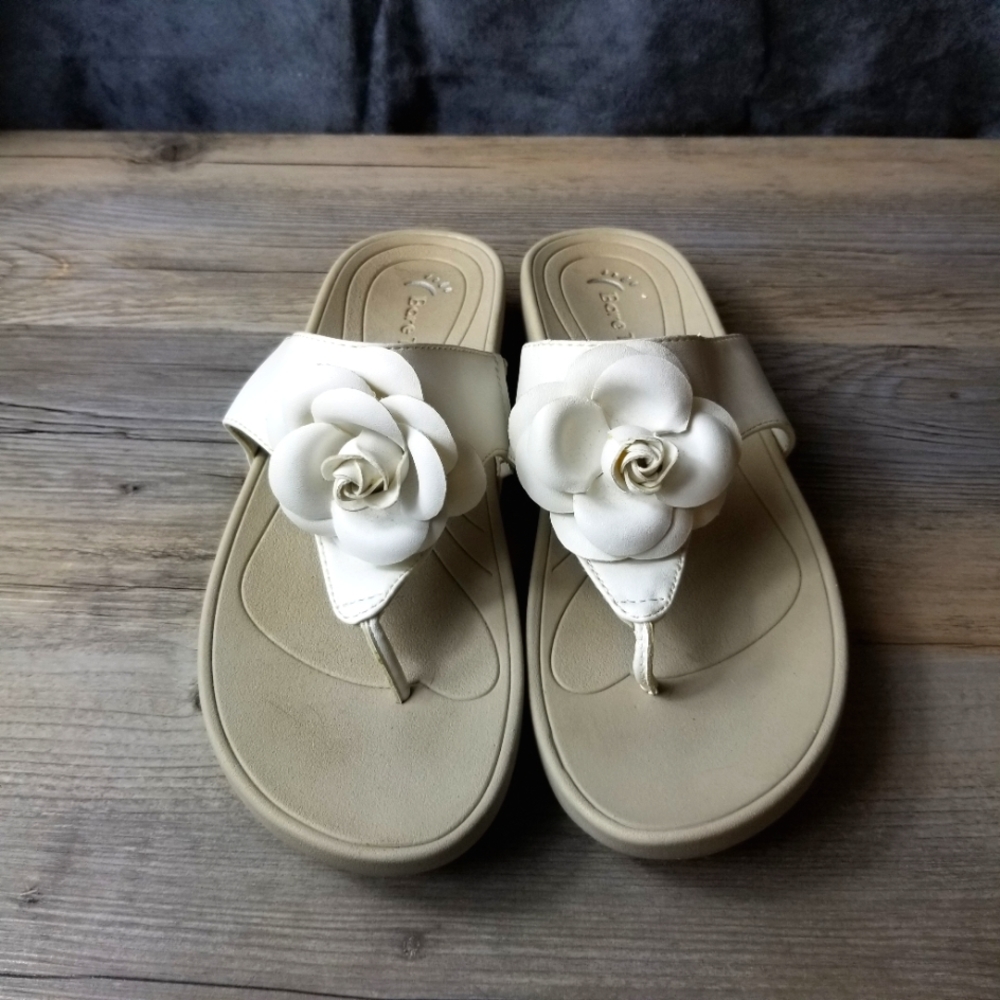 Bare Traps Greda Flower Adorned Wedge Thong Sandal